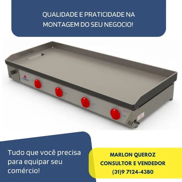 Chapa de Lanches 1,20M 4 Queimadores Progas