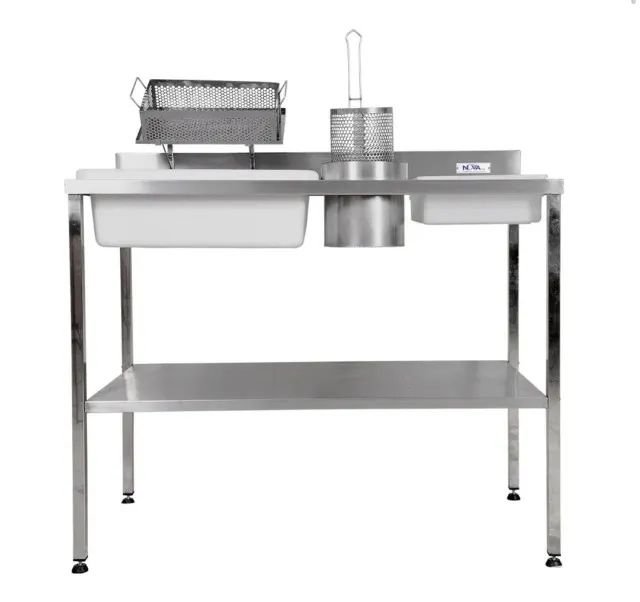 Mesa para Empanar Frango Frito 1,20m - Completa e em Ótimo Estado - BARBADA