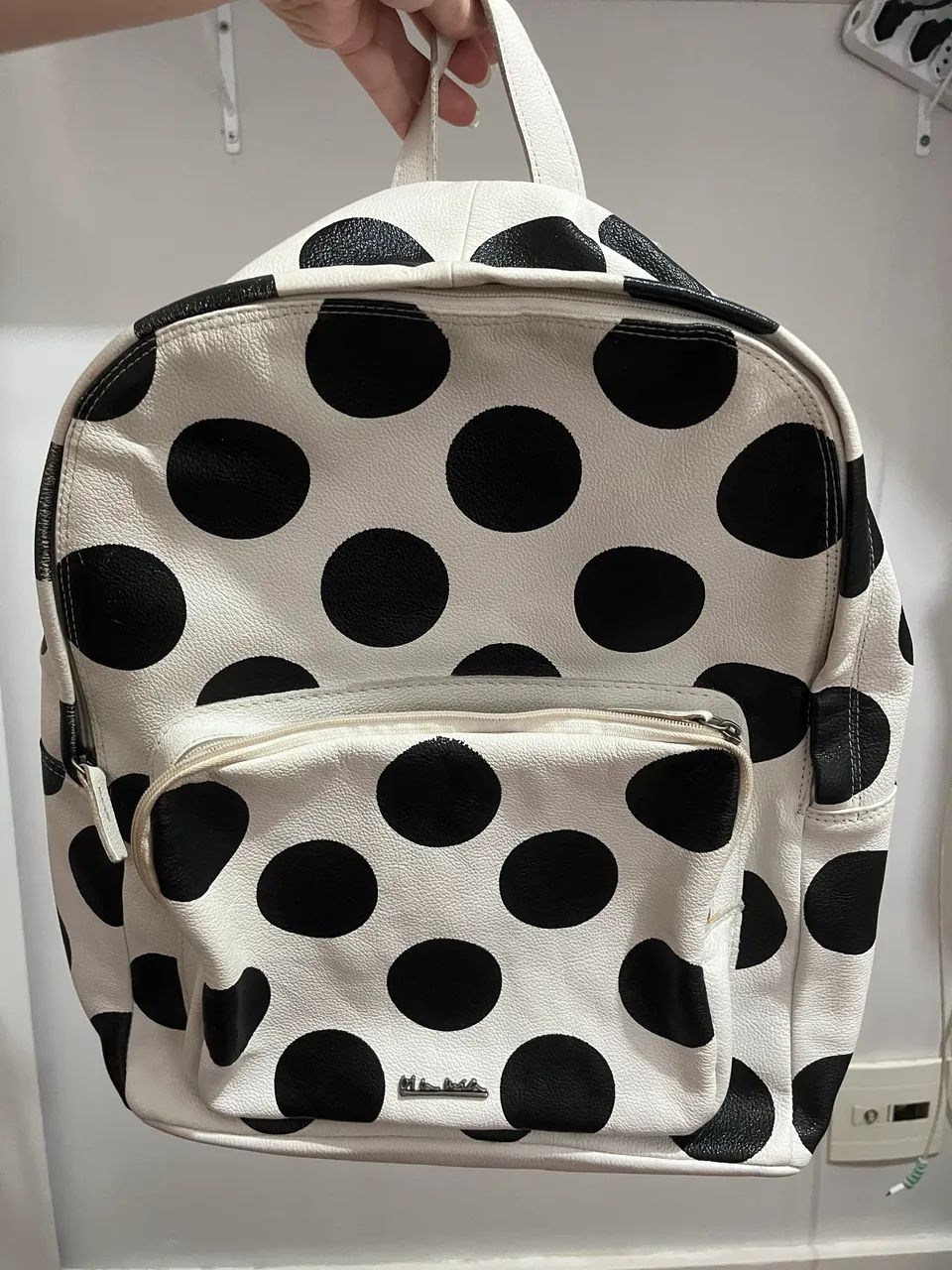 Mochila Grande de Couro Via Mia