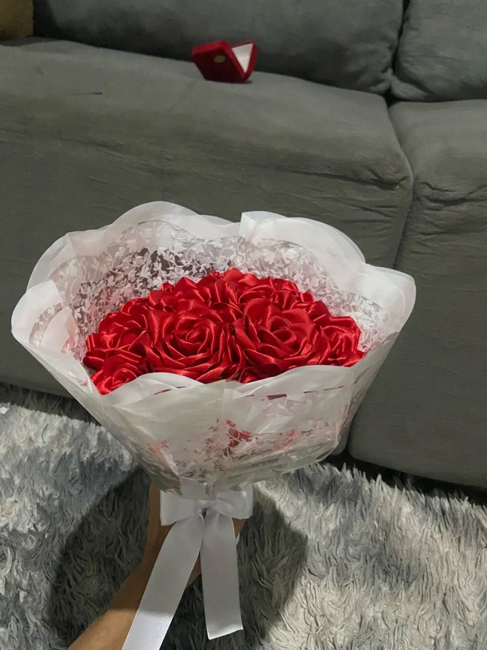 Buquê de flores de cetim  - Foto 4