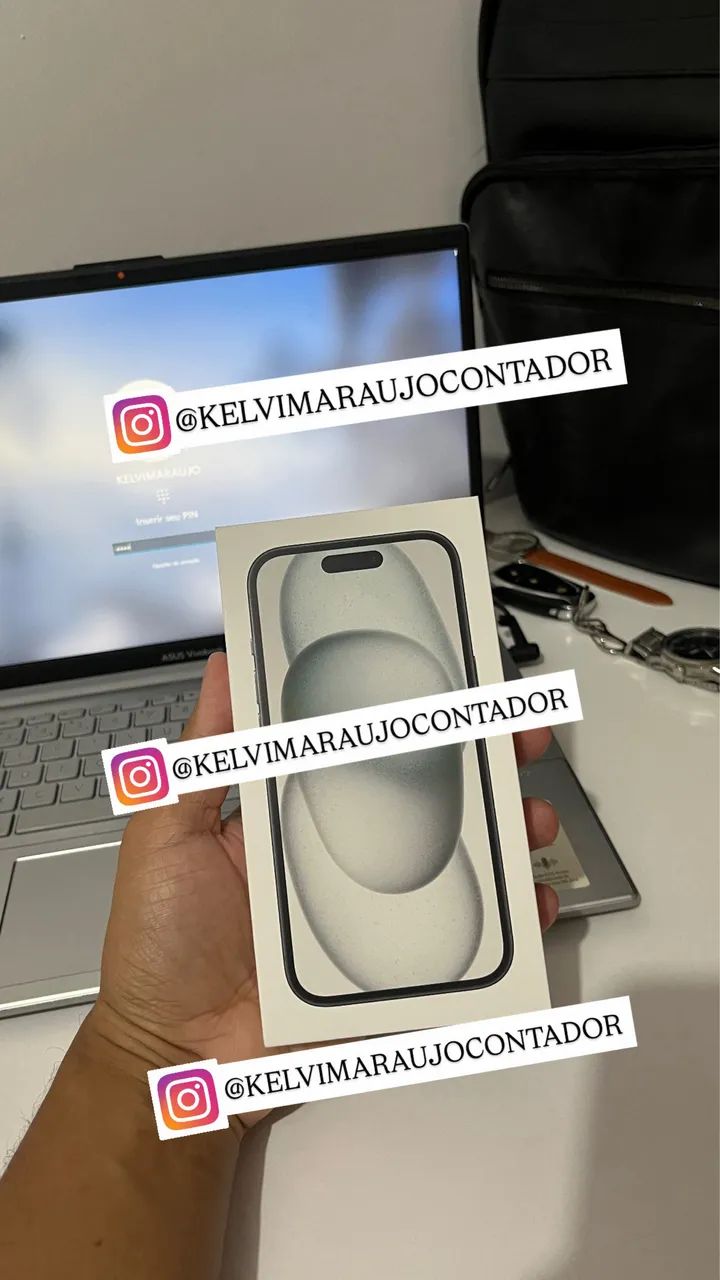 Iphone 15-128GB (Lacrado e Nota)