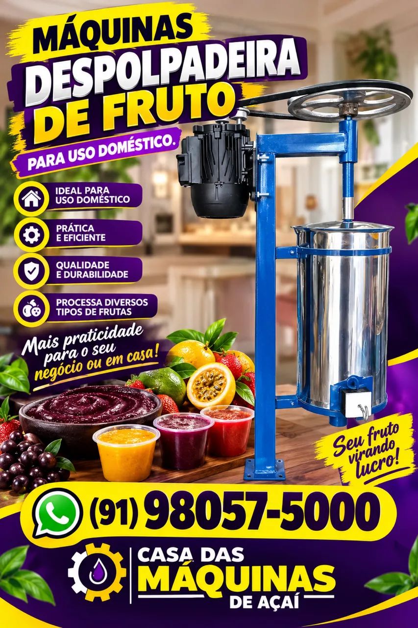 Máquina de juçara açaí inox 