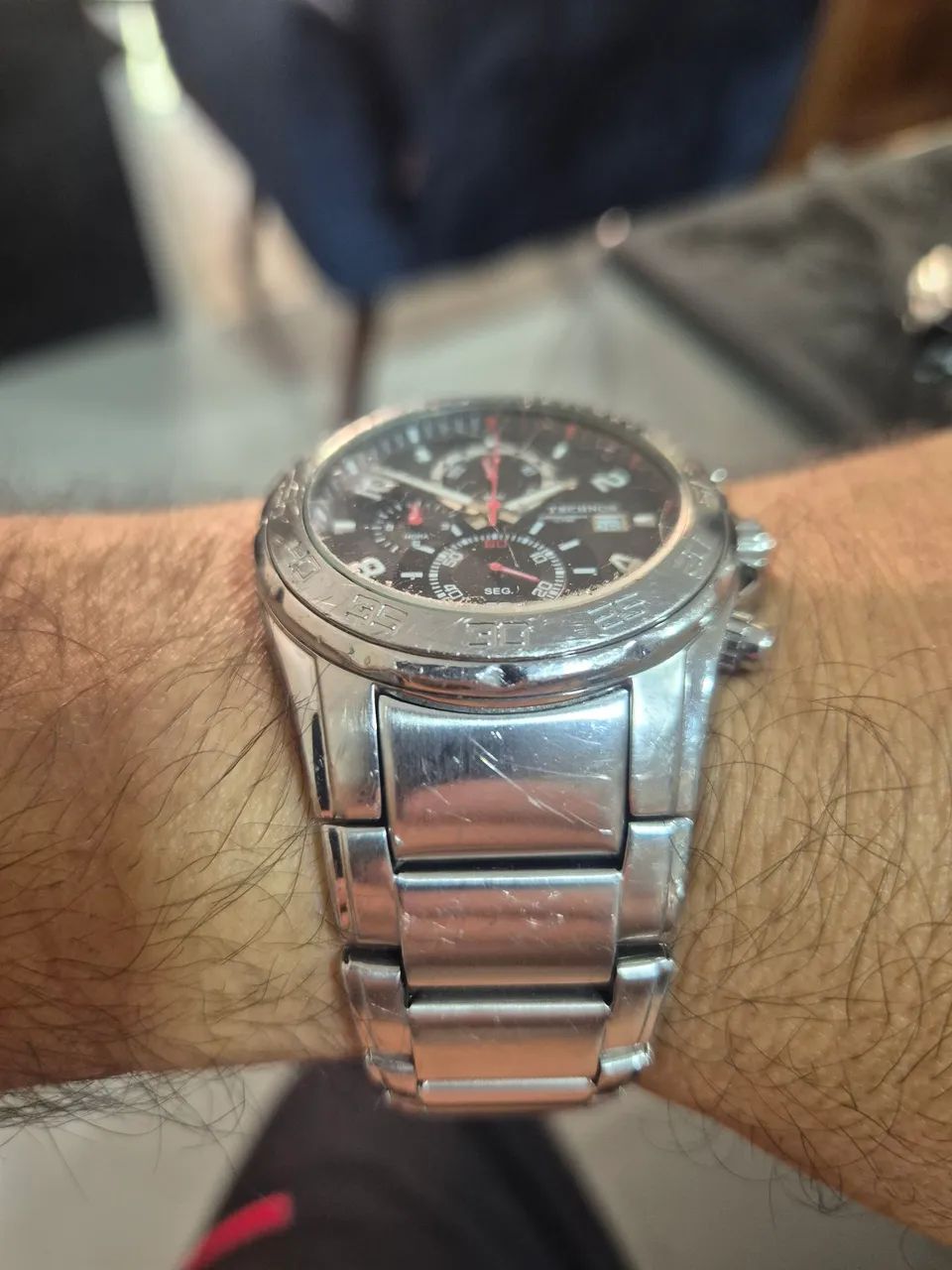 Relógio TECHNOS CRONÓGRAFO À QUARTZ  -  FUNCIONANDO PERFEITAMENTE - Foto 4