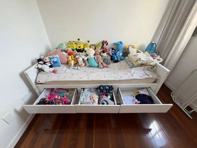 Cama solteiro com gavetas e cama auxiliar - Foto 2