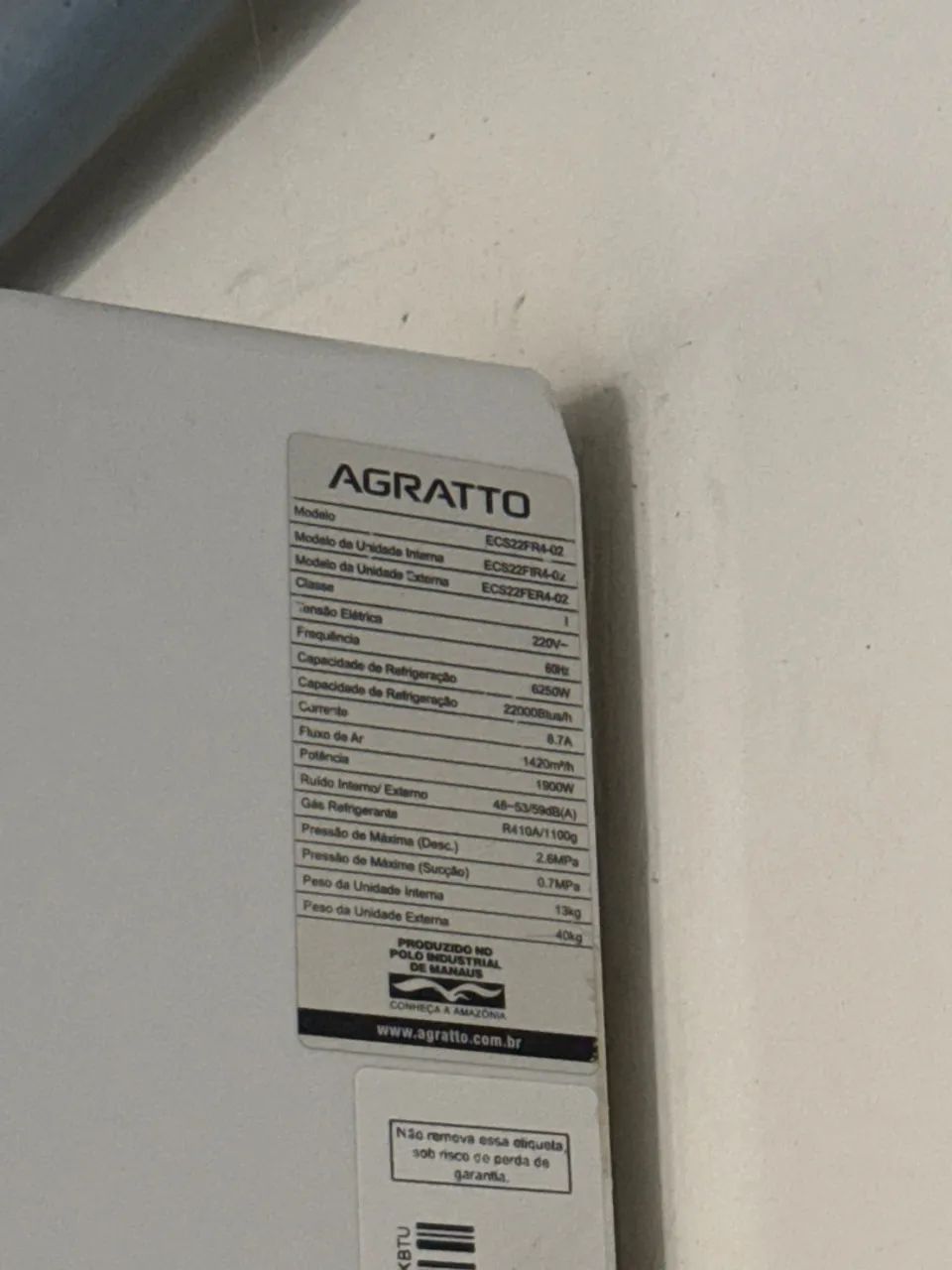 Ar condicionado 22btus 