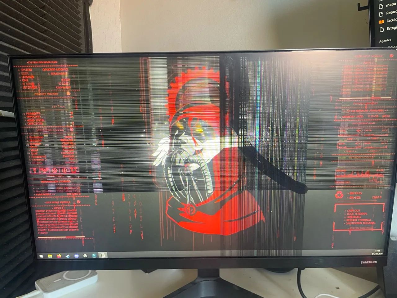 Monitor Samsung para retirada de peças 