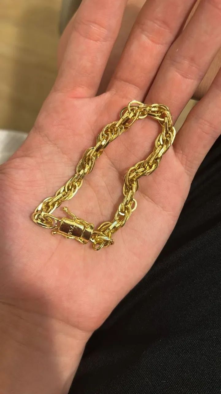 Pulseira banhada em ouro 18k 