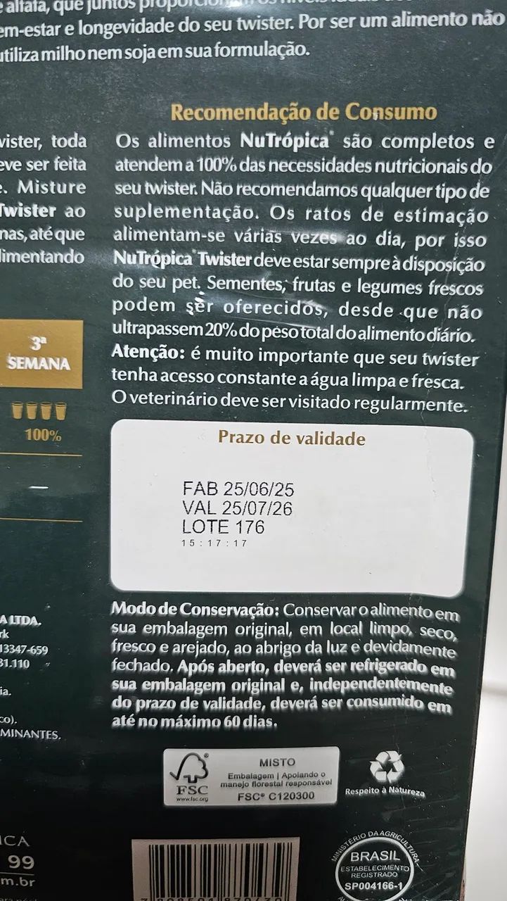 Kit Gaiola Grande (acessórios, ração, serragem) - Foto 3