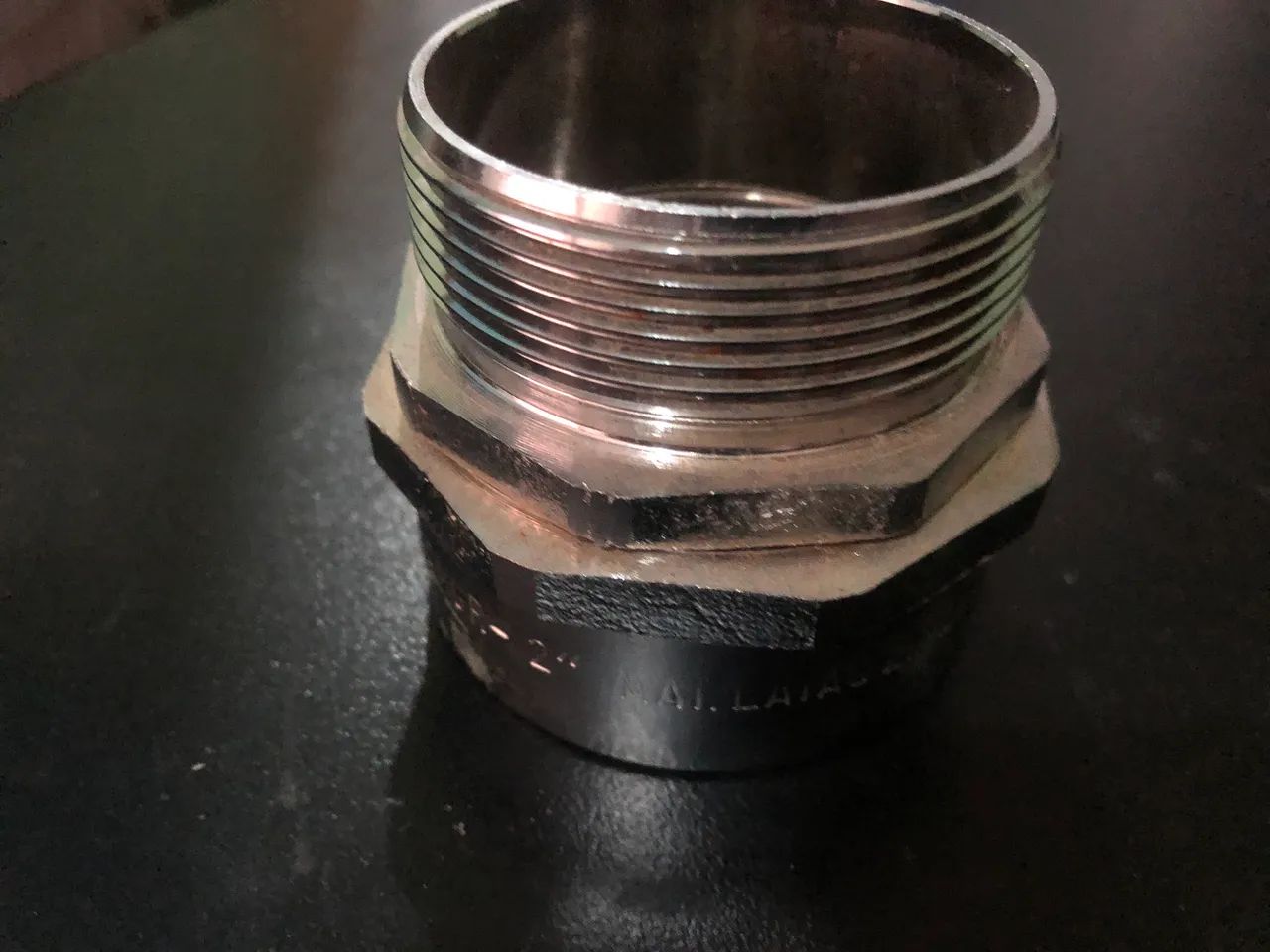 Conector eletroduto giratória 2 polegadas latão zincado sem tampa  - Foto 2