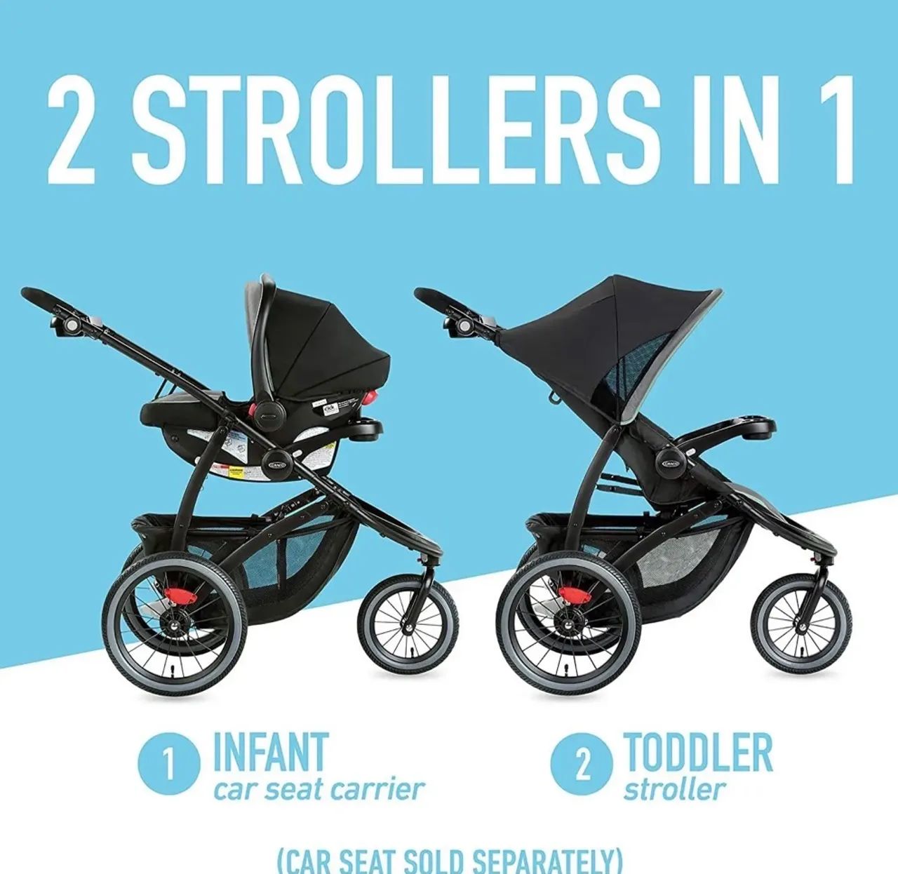 Carrinho de bebê e bebê conforto Graco Jogger