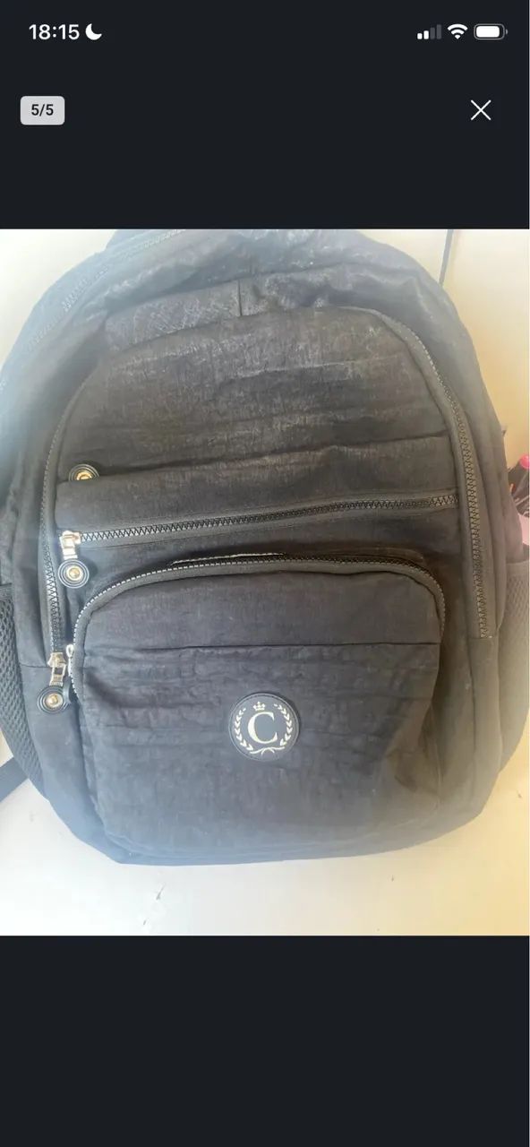 Mochila grande preta nova  - Foto 3