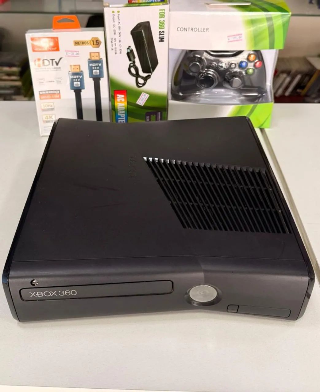 Xbox 360 com jogos no HD 