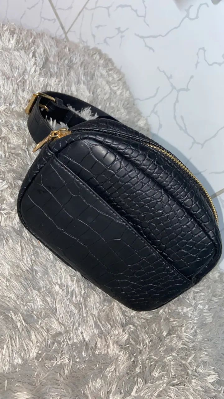 Pochete de couro PU com cinto removível 