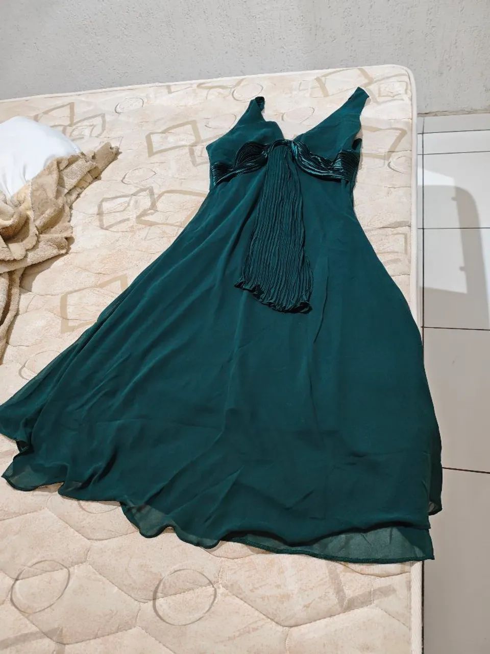 Vestido de festa verde esmeralda g - Foto 4