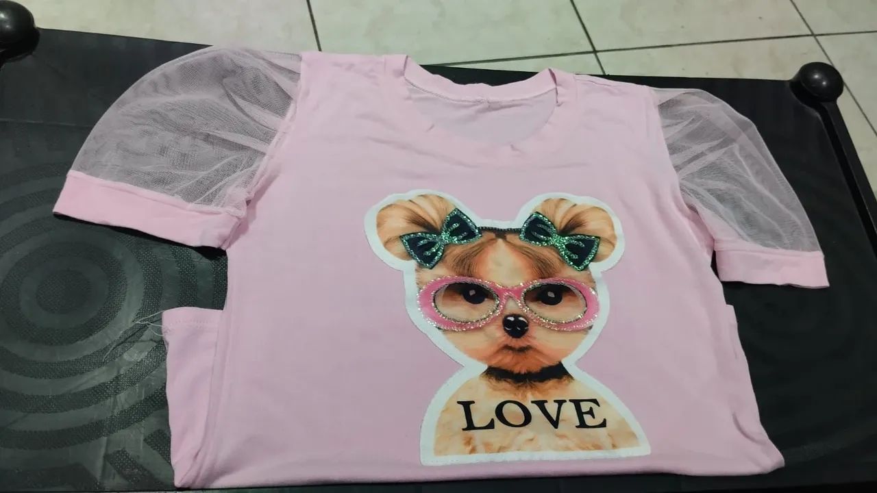 Camisa rosa tamanho 10