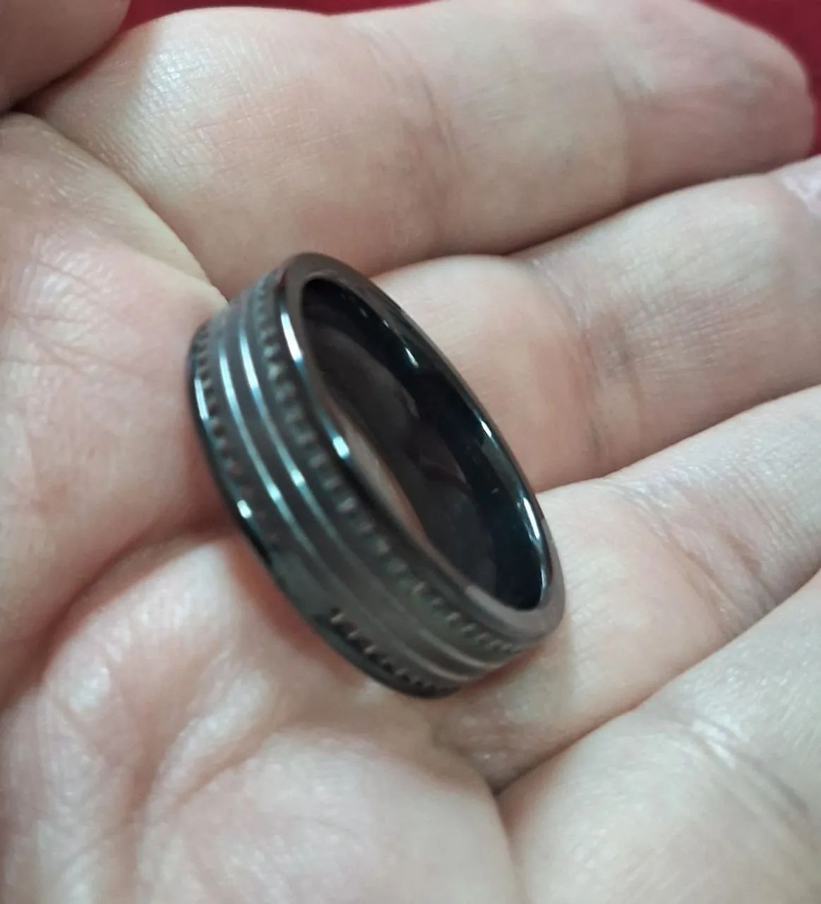 Anel Vivara em aço com banho de ródio negro - Foto 5