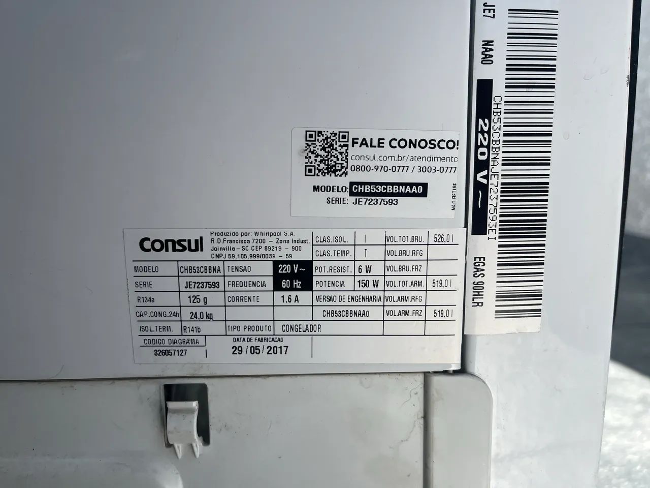 Freezer Consul 519 litros - Geladeiras e Freezers - Guatupê, São
