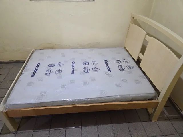 Cama de Casal com Colchão sem Uso - Foto 2
