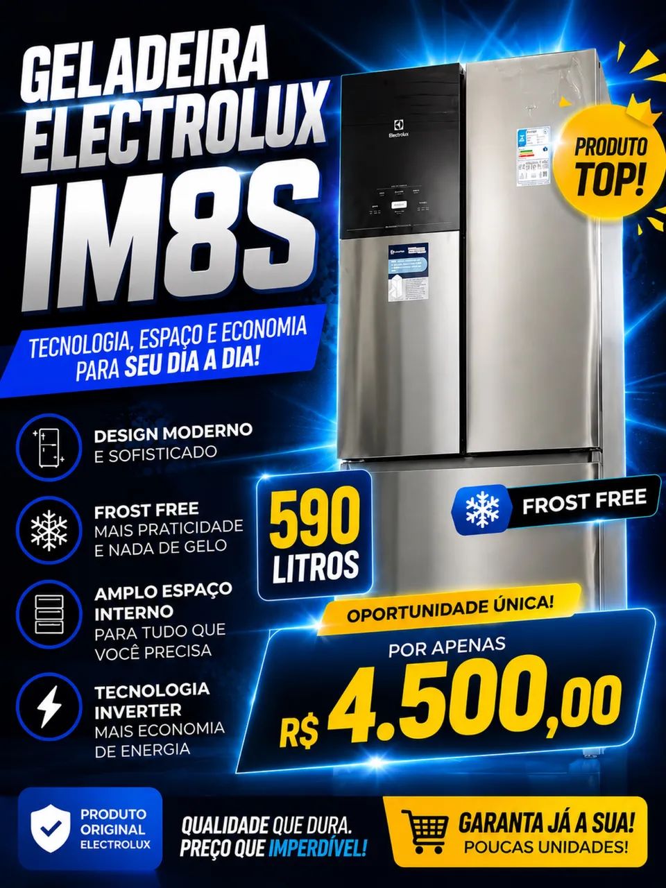 Geladeira IM8S 590 litros 