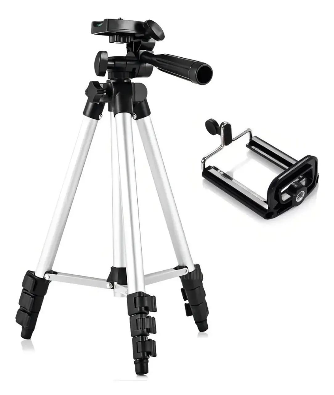 Tripé Multifuncional Lehmox LEY-3110B 1,3m para Celular e Câmera com Suporte 360°