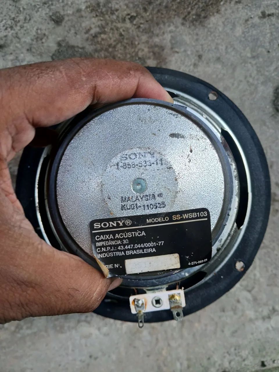 Alto falante som sony sub 7 polegadas 80 w rms 3 ohms  - Foto 2