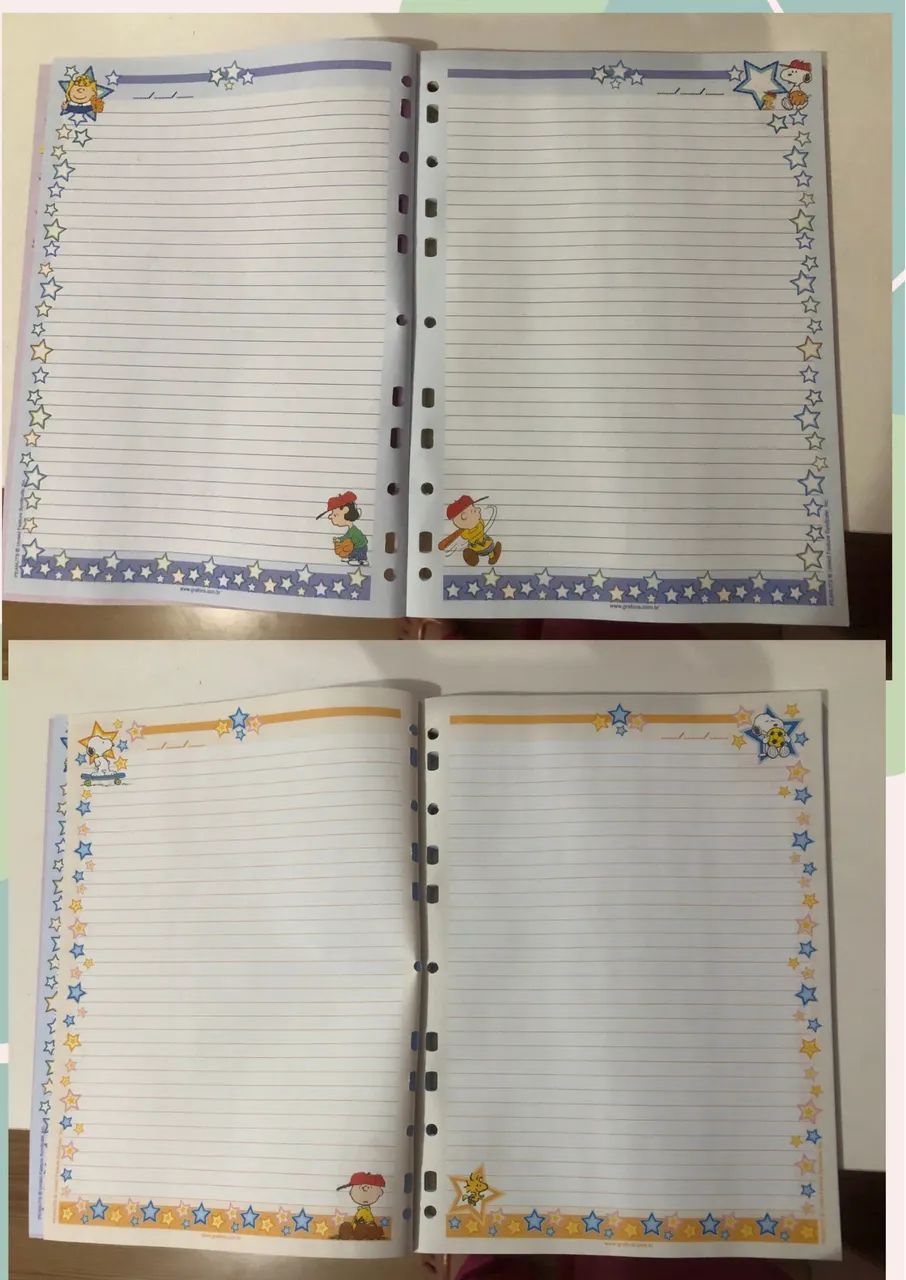 folhas de fichário snoopy65675273673347124