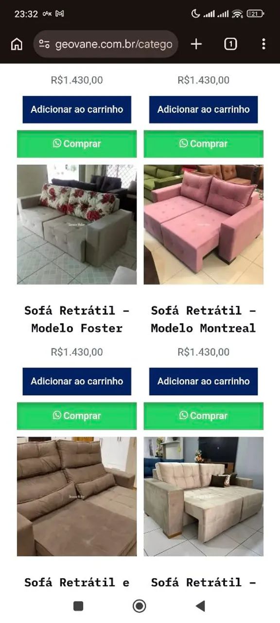 Sofa retrátil grande variedade de modelos e tamanhos  - Foto 5