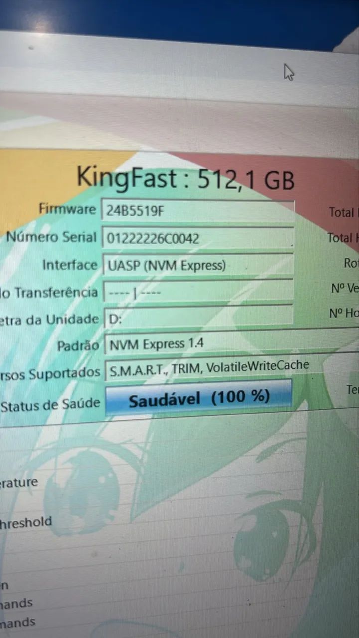 SSD MVME 512gb454806949520353282