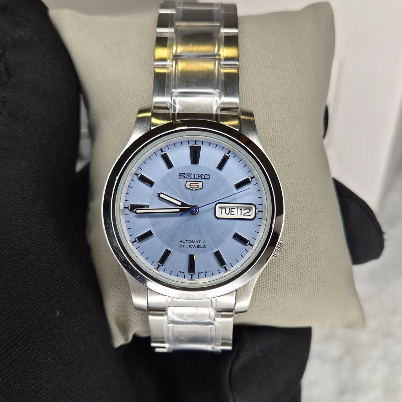 Relógio Seiko 5 Automático SNK791K1 Light Blue - NOVO - Foto 4