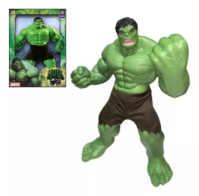 Boneco Hulk Original Mimo 45 cm verde novo - Foto 5