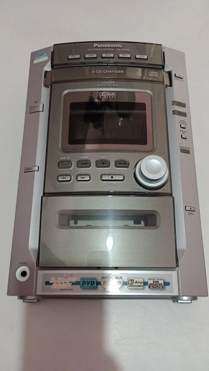 Frente display com placas mini system Panasonic SA-AK600. Funcionando perfeitamente.
