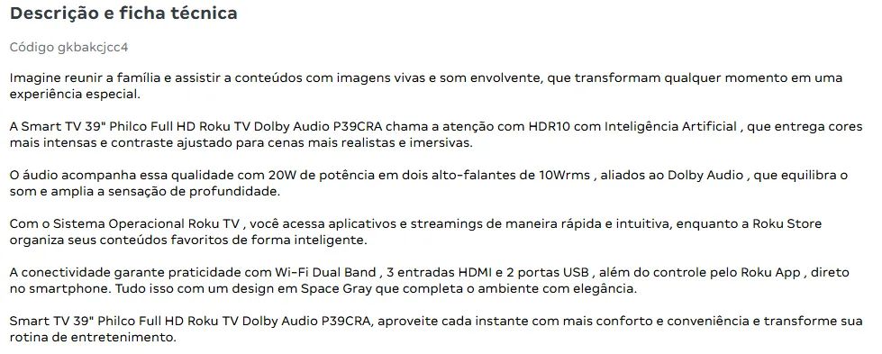 LACRADA! Smart TV Philco P39CRA (39 polegadas) - Foto 3