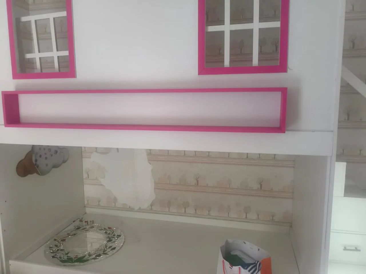 QUARTO CASINHA DE BONECA ROSA, CAMA DUPLA ADAPTÁVEL. - Foto 4