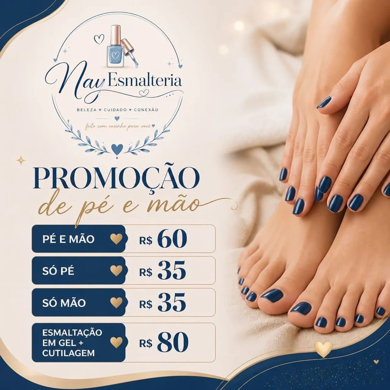 Manicure e pedicure a domicílio 