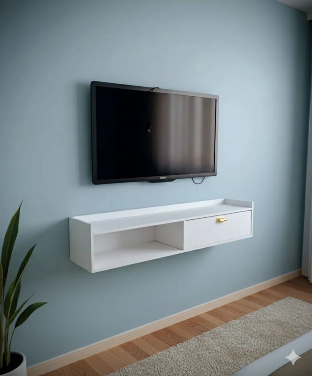 Rack suspenso em mdf, pra TV até 50 polegadas, entrega e estalação grátis  - Foto 3