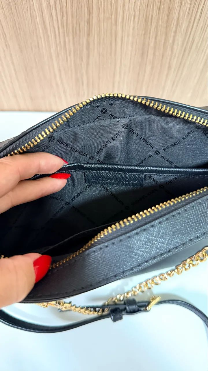 Bolsa Michael Kors Transversal Jet Set de Couro  - Foto 2