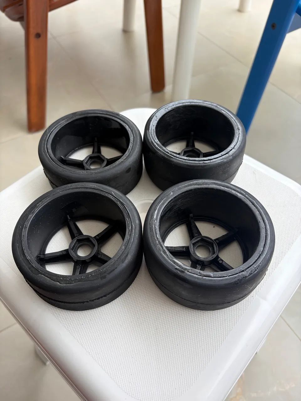 Rodas 17mm automodelo pneu slick - Foto 2
