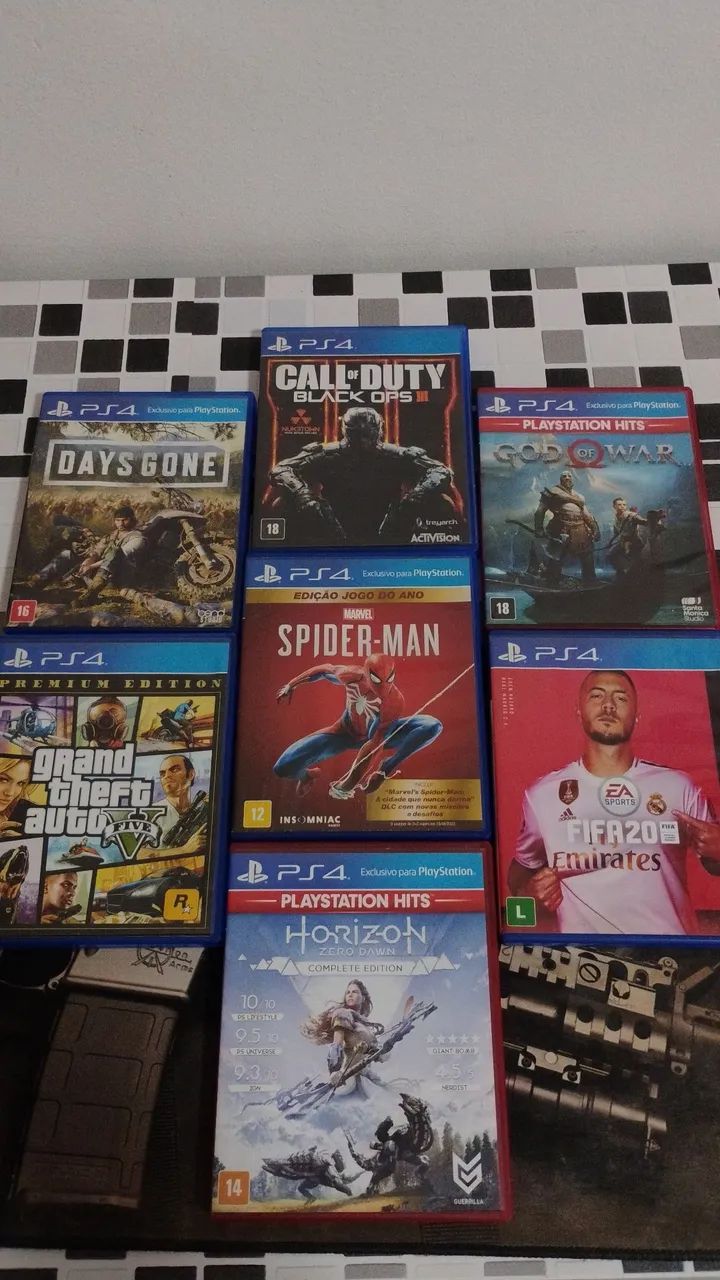 PS4 slim, 2 controles e 7 jogos  - Foto 4