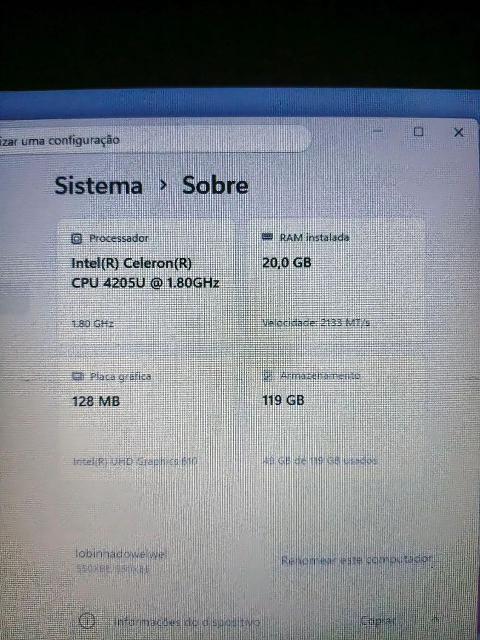 Notebook Samsung 119 gb + 20 ram instalada  - Foto 2