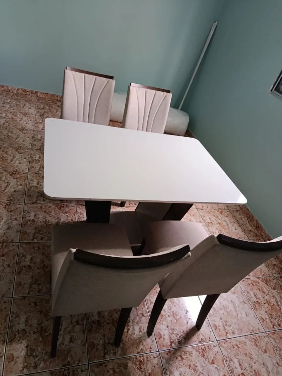 Mesa de Jantar 120x80cm Tampo MDF/Vidro - Foto 3