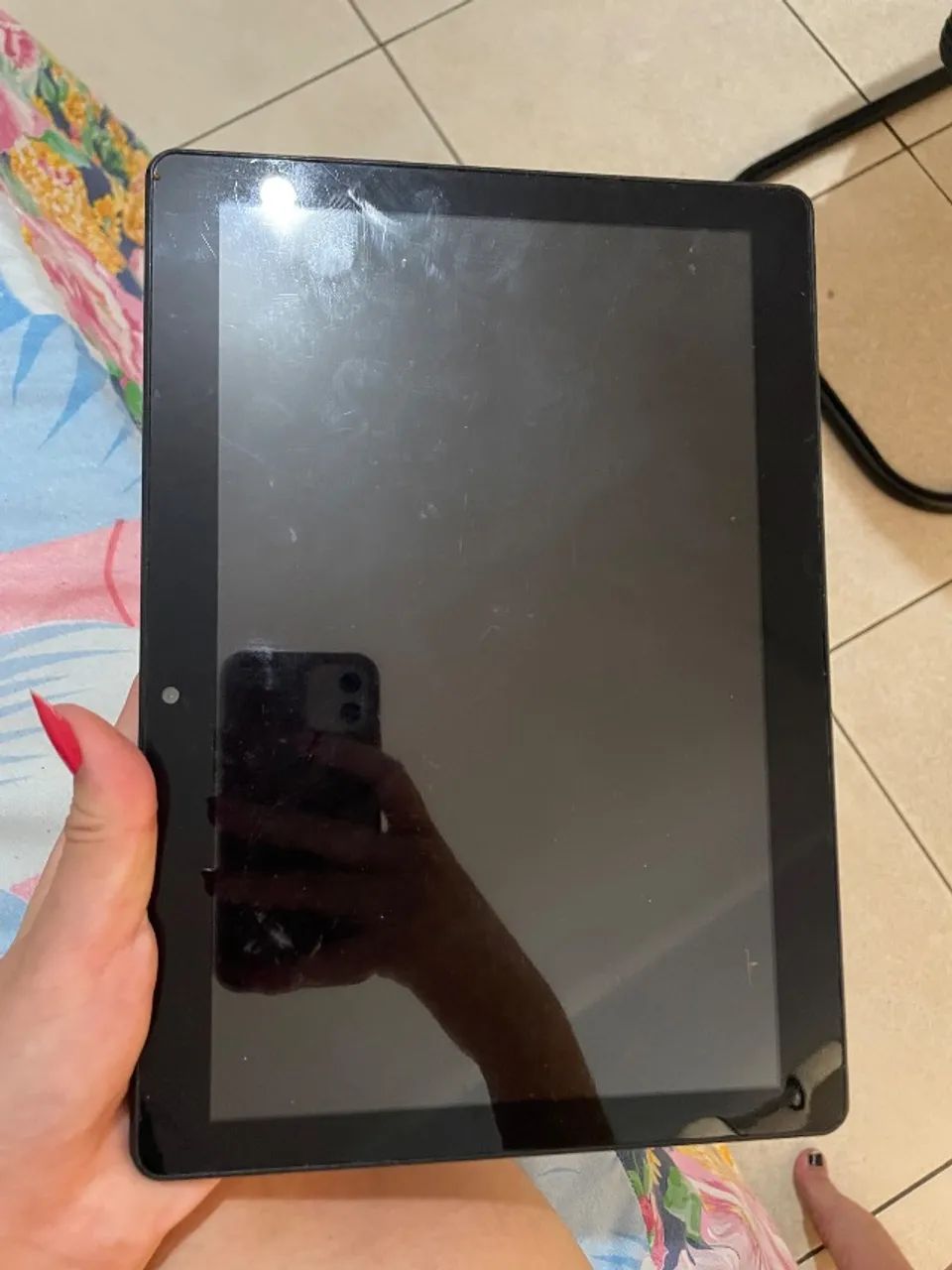 Tablet para retirada de peça 
