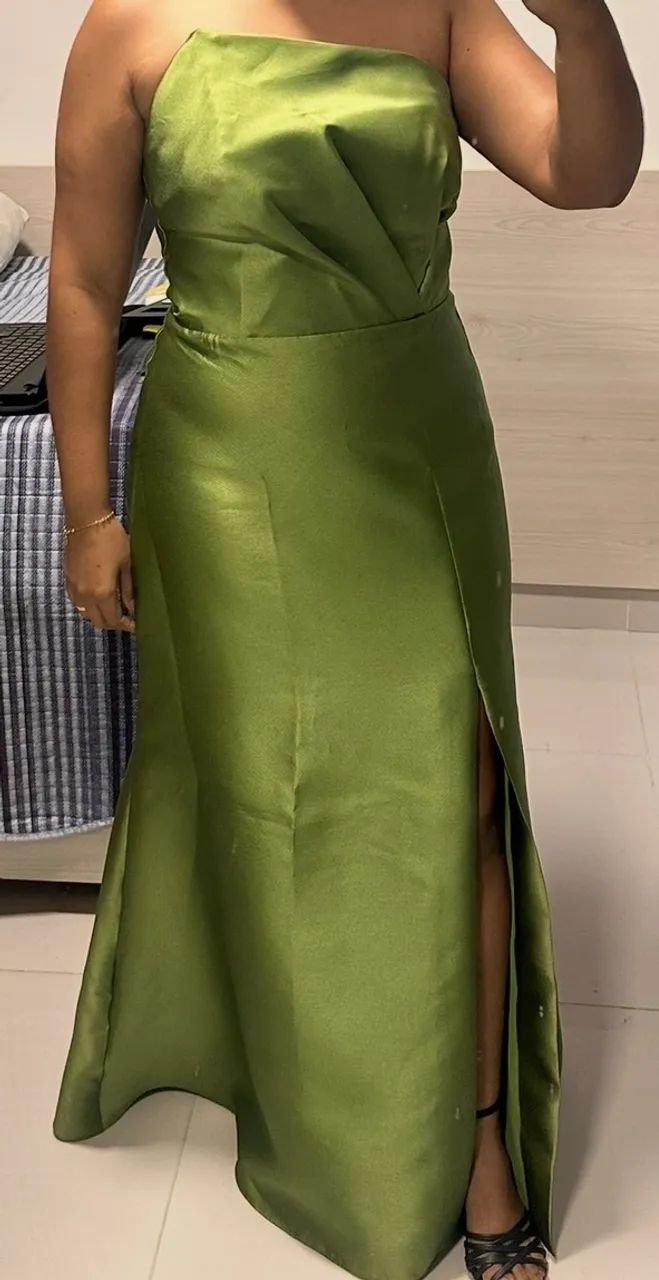 Vestido Longo Verde Oliva - Foto 3