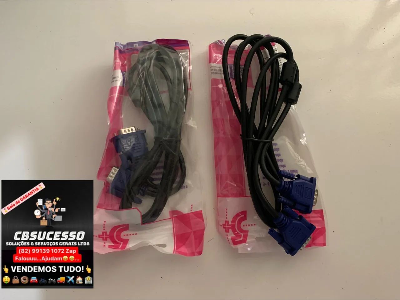 Cabo VGA Monitor PC Projetor 1,8m Novo Lacrado R$30 Cada