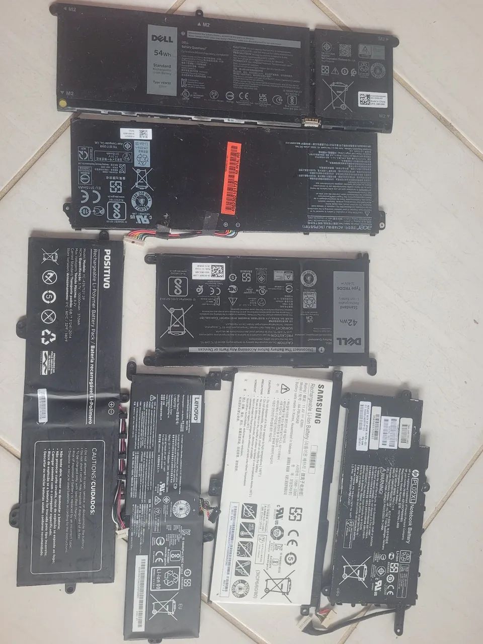 Lote 7 bateria notebook retiradas no estado