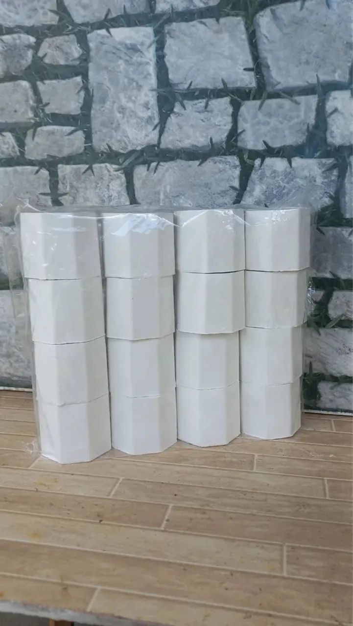 Kit 32 Mini Vasos de Gesso Cru para Lembrancinhas e Artesanato - Foto 2