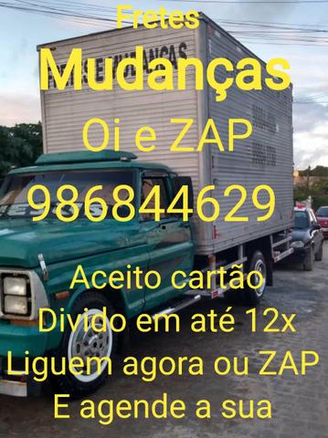 Apartir 70 reais fretes mudanças aceito cartão