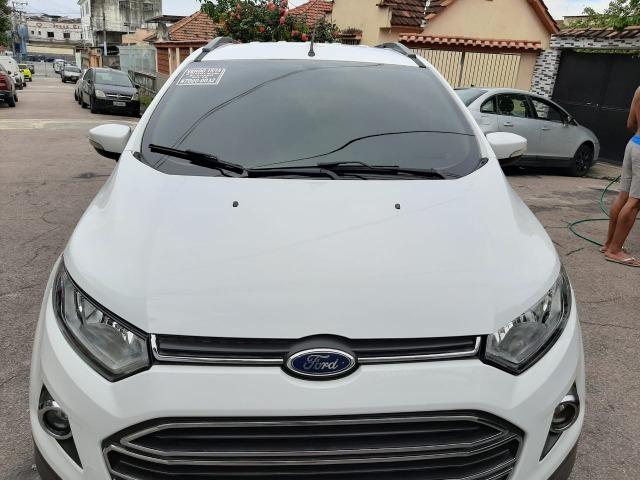 Ecosport branco2015,banco de couro,rodas de liga leve aro 15,unico dono