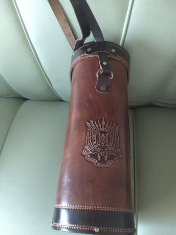 Bolsa em couro para transporte de chimarrão. - Foto 2
