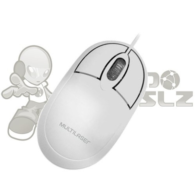 Mouse Óptico Com Fio, USB, 1200 DPI, Branco - Multilaser MO302 em são luís ma