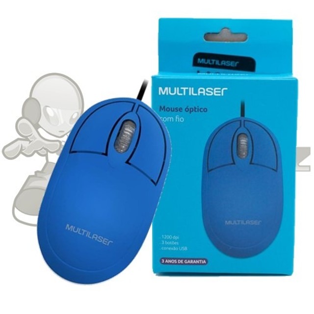 Mouse Óptico Com Fio, USB, 1200 DPI, Azul - Multilaser MO305 em são luís ma  - Foto 2